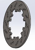 Figure 26: Rear Braking Rotor The integrated tripod hubs were designed to be fastened with braking rotors, and to fit inside the rear uprights.
