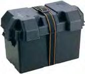 ELECTRICAL ACCESSORIES Battery Boxes Meet ABYC standard E-10 and U.S. Coast Guard Specification Number 183.420 as an OEM-installed battery hold-down system.