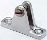 Deck Hinges These deck hinges feature a flat base for deck mounting and have two holes for #10 fasteners.