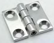 Butt Hinge, Stainless Steel Strap hinge design with rounded ends.