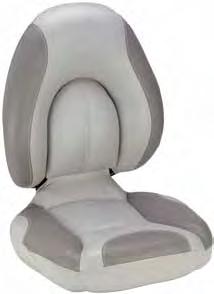 Centric Fully Upholstered Seats These attractively patterned High-Back Centric seats are trimmed out with deep-tuck upholstered backrest, molded polyurethane foam, and marine-grade vinyl upholstery.