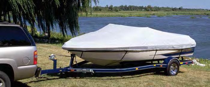 ROAD MAX SEMI-CUSTOM FIT BOAT COVERS Polyester/Cotton Blend Max is a semi-custom trailering cover, constructed of a 10-ounce polyester-cotton blend fabric.