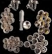 Canvas Fastener Kit, Nickel Plated Brass Kit contains 47 pieces of canvas