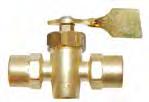 valve Brass: three ¼" female NPTF, click