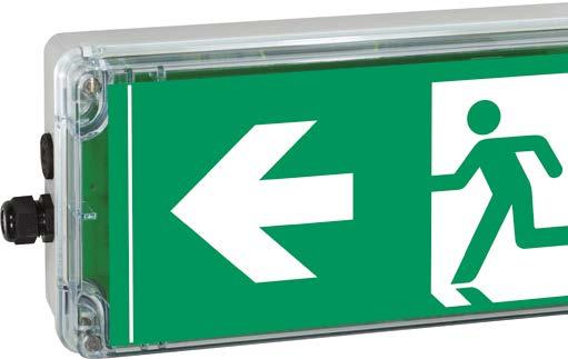 .2 Ex-escape sign luminaires EXIT for Zone 1 and Zone 21 / Exit 2 for Zone 2 and Zone 22 Moulded plastic version with LED-technique Leading the way in hazardous areas The EXIT series of