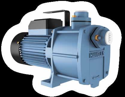 P) Motor designed for low power consumption Dynamically balanced rotor for trouble free operation Sealed Anti-friction bearing both sides, for longer life Pump: Self-priming up to 8.