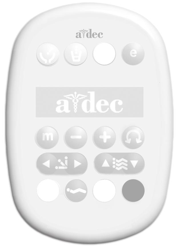 Touchpad Controls (continued) Standard Touchpad Deluxe Touchpad Dental Light Program Button Dental Light Dental Light Auto On/Off Feature The auto on/off feature turns the A-dec light on once the