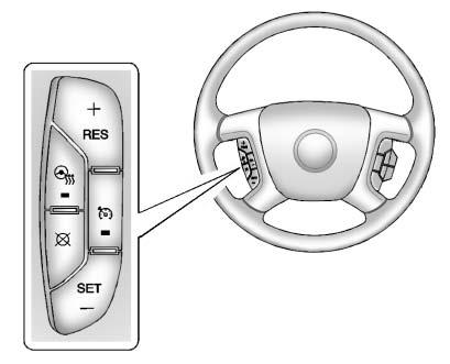 5-4 Instruments and Controls 3. Press and release to move up one track within the selected category. b / g (Mute/Push to Talk): Press to silence the vehicle speakers only.