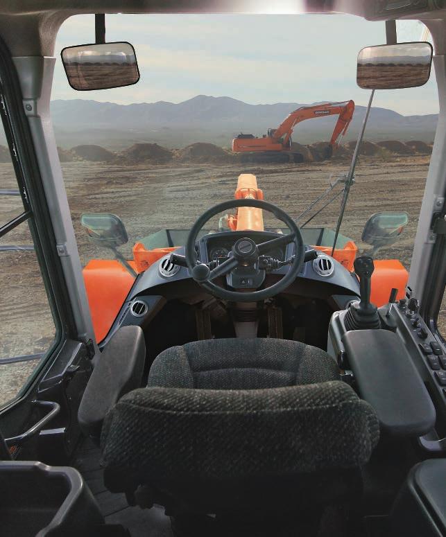 DOOSAN DELIVERS Comfort Doosan understands the close connection between comfort and productivity. You can t push your performance to the limit when you re uncomfortable.