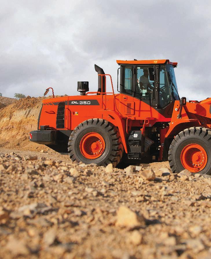 DOOSAN DELIVERS Performance With tremendous lift height and capacity, along with enough torque to bite into the toughest materials, Doosan wheel