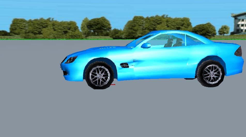 Steering wheel step input at 100 km/h (simulation