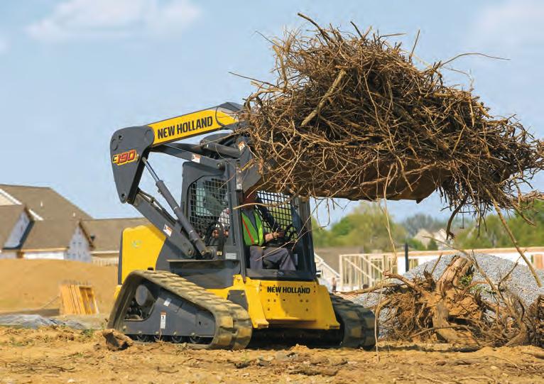 RUGGED, SIMPLE UNDERCARRIAGE DESIGN Super Boom compact track loaders are built with New Holland crawler technology to withstand the toughest conditions and the most