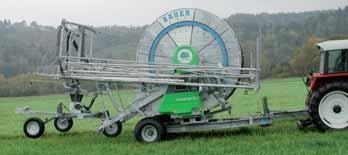 3 m (AS 50) ie: the system is also ideal for higher crops. A compact transport unit, easy to handle For transport the folding arms of the AS 50 or AS 32 are loaded on the RAINSTAR.
