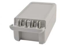 The hinged catch ensures that the lid is captive and