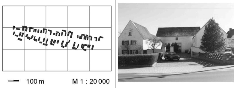 3. Villages including courtyard houses areas Source: Scheffler This grid example is typical for rural areas Electricity supply is mostly done by cables, sometimes by overhead lines The grid type
