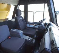 Ergonomically designed cab The ergonomically designed operator's compartment makes it very easy and comfortable for the operator to use all the controls.