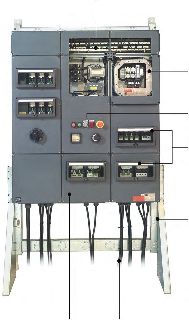 CONTROLLING AND DISTRIBUTION PANELS Busbar system _ for high current power distribution _ maximum 690V and 160 A Ex d enclosure _ enclosure made out of cast aluminium _ installation of normal