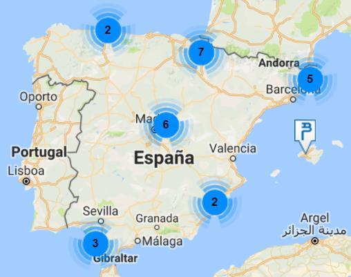 2017. Ibil.Es. Figure 7. IBIL fast charging points location in Spain Note Source: "IBIL". 2017. Ibil.Es. IBIL users have the advantage of using the IBIL car for the procedure of the charging process.
