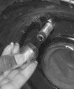 CAUTION: Rust or dirt on the wheel, or on the parts to which it is fastened, can make the wheel nuts become loose after a time. The wheel could come off and cause an accident.