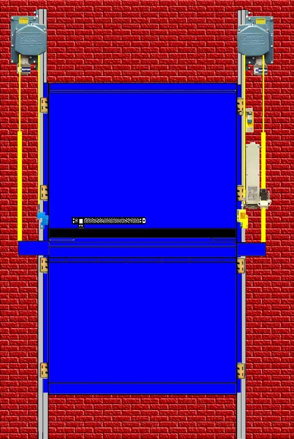 For Immediate Help Call 1-314-533-5700 Q Style Bi-Parting Freight Door System Layout - Power Operation