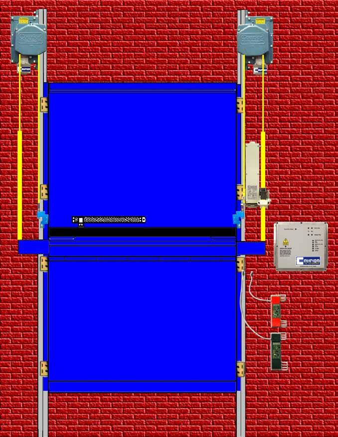 For Immediate Help Call 1-800-533-5760 Q Next Generation Bi-Parting Freight Door System Layout - Power Operation Shown
