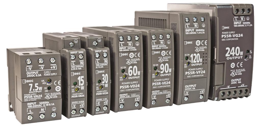 PS5R-V Series OI Touchscreens PS5R-V Series Switching DI-rail mount switching power supplies with global approvals for both industrial and hazardous locations Key Features PCs Automation Software