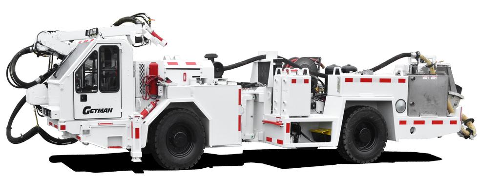 Getman shotcrete sprayers are designed to quickly and efficiently perform all shotcrete operations required in underground mining, offering an unparalleled boom coverage area that enables extended