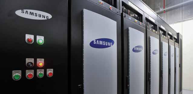 Samsung SDI Product 13 Battery System for UPS (Uninterruptible Power Supply) Battery System for Hybrid UPS Benefits of Battery for UPS New Business Model: Samsung SDI's UES(UPS+ESS) Less Space /