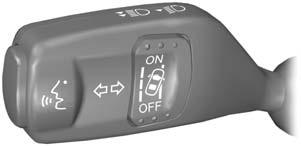 Lane Departure Warning E131360 A B System on System off Activate the system using the switches on the indicator stalk.