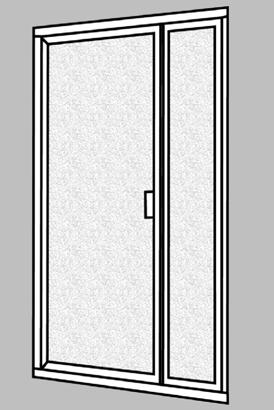 5-1020 & 5-1021 is 65-3/4 tall 5-1024 is 67-3/4 tall SHOWER DOORS With In-line Panel 65 INCHES TALL SILVER ALUMINUM FRAME OBSCURE TEMPERED (AQUATEX) GLASS DOOR MAY BE PLACED ON RIGHT OR LEFT SIDE OF