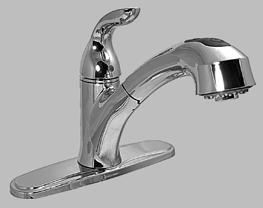 95 LAVATORY FAUCET SINGLE HANDLE This ADA compliant lead-free single lever lavatory faucet has flowing lines that add a tall sculptured-like look to any bath.