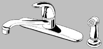 The 11/16 long nylon sleeve mentioned above fits tight around the spout and into the body of the faucet to help prevent lateral movement of the spout. 5-1893 $16.