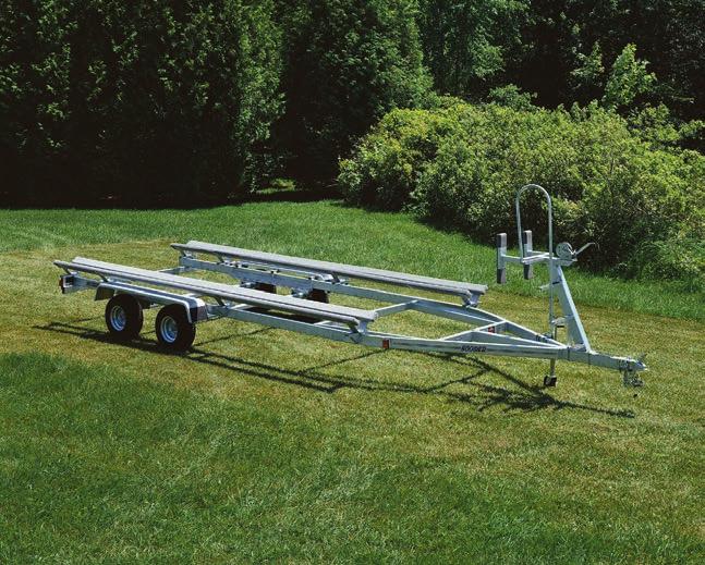 in launching and trailering The WFB Series carpeted 2x4 s gently cradle the pontoon and permit increased access. In fact, the Float-On trailer is totally adjustable and can fit most pontoon boats.