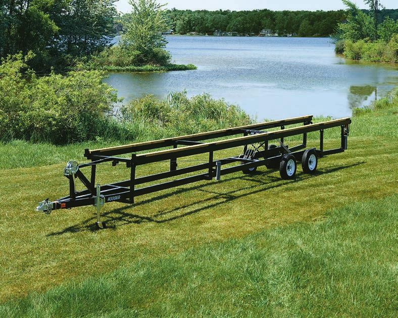 Our BX Series of trailers offers extra strength for hauling larger p ontoon boats.