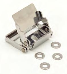 JIC cover clamps to provide quick access into an enclosure. Clamps will fit JIC Type 4X, 4 and 12 hinge and clamp cover enclosures.
