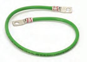 The fastener is colored green to meet NEC standards for grounding devices.