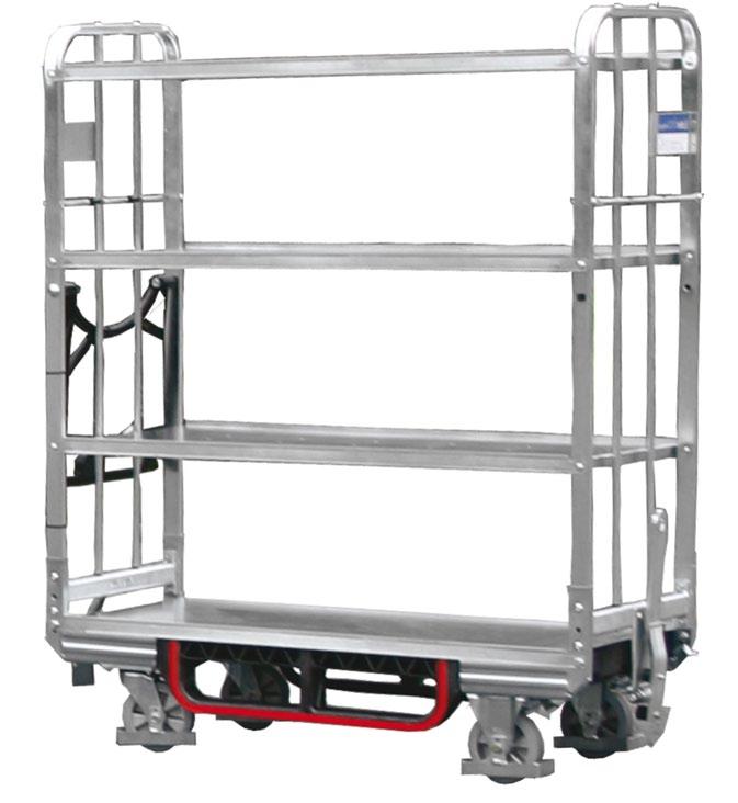LC-Trolley 600 E4 inside dimension 1,210 mm name plate pulling handle with handbrake drawbar foot protection central locking device safety runners 6 km/h opt.