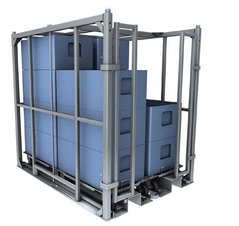 Transport-Rack Transport with minimum handling stackable can hold up to 4 LC towers can be picked up with a fork lift truck on