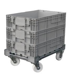 For short distances, these can be moved manually or on longer routes with the Cargo-Liner or a Gantry Trolley.
