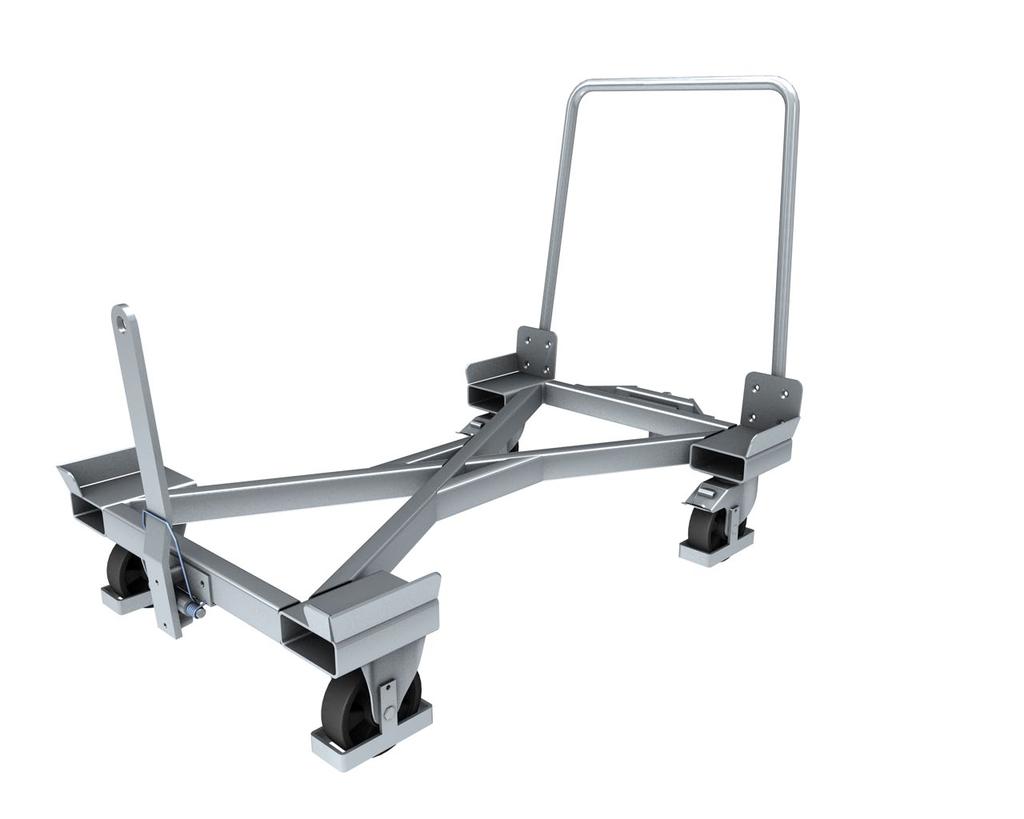 Platform Trolley Type X Material supply in the milk run train Type X with Euro pallet self-securing drawbar coupling with insertion aids