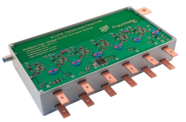 Efficiency [%] Fraunhofer Institute of Integrated Systems and Device Technology Multiport / Converter 120 kw Buck/Boost Converter Six buck/boost channels (each 20 kw) Each channel can be configured