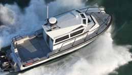 Enclosed pilothouse keeps crew and valuable equipment more secure.