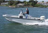 grey gelcoat Heavy-duty rub rail Black identification and trim markings Fiberglass G17 console with storage area, dome light, windshield and grab rail Tubular aluminum leaning post no aft seat std.