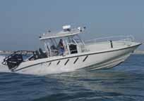 Standard Features 32' justice Unsinkable hull with commercial-grade fiberglass laminate Self-bailing hull with scuppers Haze grey gelcoat Black identification and trim markings Heavy-duty rub rail