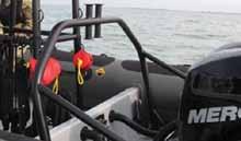 Options torsional Tow bar Spans boat between gunwales, allowing room underneath for pumps or storage