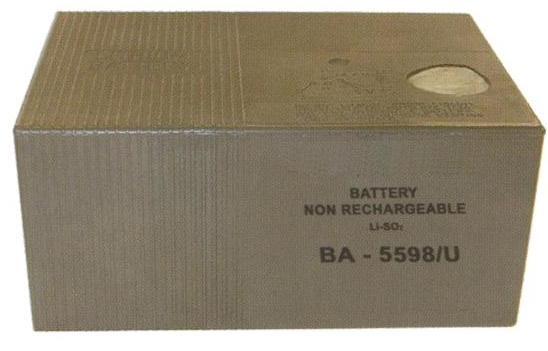 BA-5598A/U LITHIUM/SULFUR DIOXIDE PRIMARY BATTERY NSN: 6135-01-447-5081 The BA 5598A/U is a commonly used battery for various military applications.