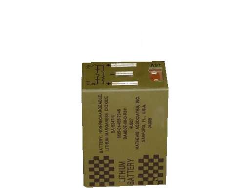 BA-5347/U LITHIUM/MANGANESE DIOXIDE PRIMARY BATTERY NSN: 6135-01-455-7946 The BA-5347/U is a commonly used battery for various military applications. Applications Thermal Weapon Sights.