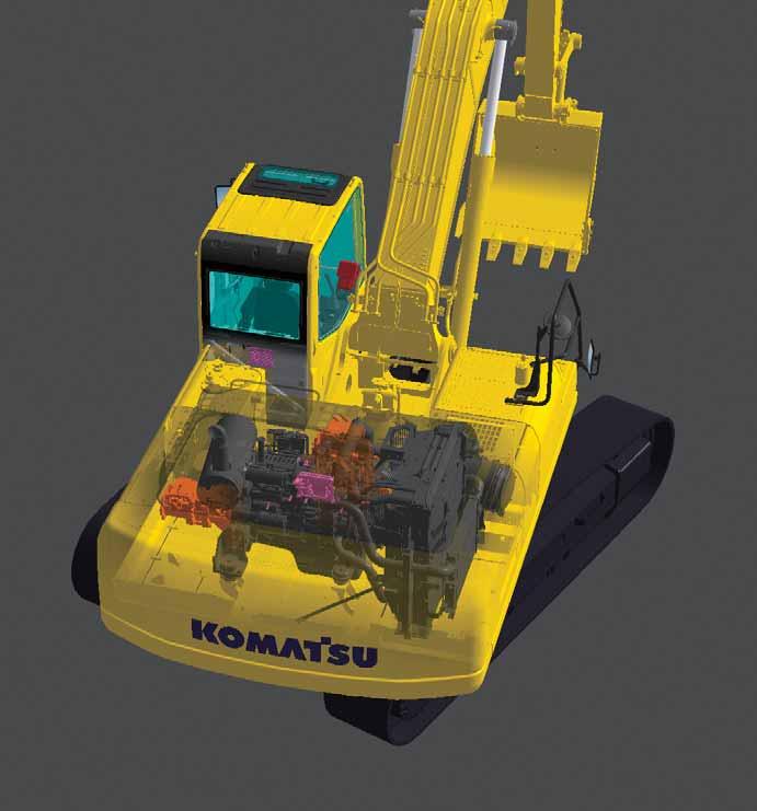 PRODUCTIVITY, ECOLOGY & ECONOMY Low Fuel Consumption TOTAL VEHICLE CONTROL The newly-developed Komatsu