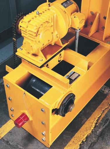 Higher travel speed available for rail mounted cranes up to maximum 150 FPM. Polyurethane Wheels Moderate duty service, CMAA Class C. Maximum 80 FPM travel speed. Maximum traction.