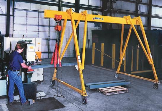 PORTABLE, ECONOMICAL, VERSATILE LIFTING SOLUTIONS Moving and lifting heavy materials doesn t have to involve installing expensive equipment or permanently changing your facility.